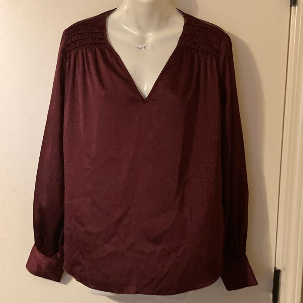 NEW WHBM blouse size small White House black market port red top NWT